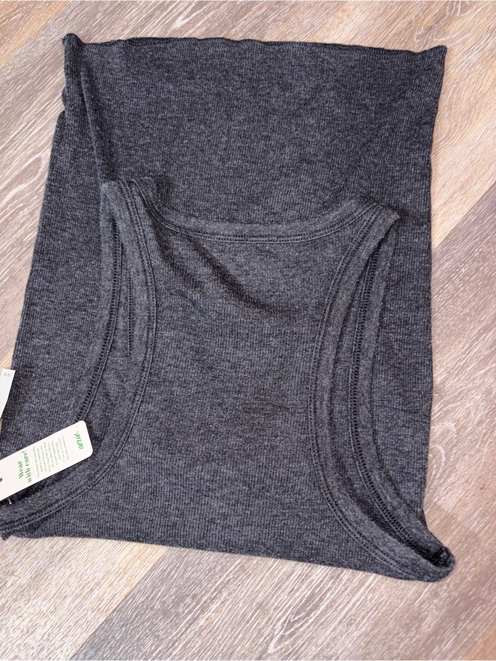 aerie Charcoal Gray Ribbed Tank Top - Picture 4 of 7